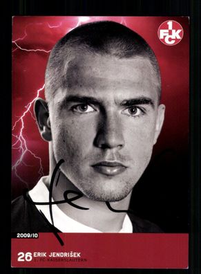 Erik Jendrisek Autogrammkarte 1 FC Kaiserslautern 2009-10 Original Signiert