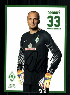 Jaroslav Drobny Autogrammkarte Werder Bremen 2017-18 Original Signiert
