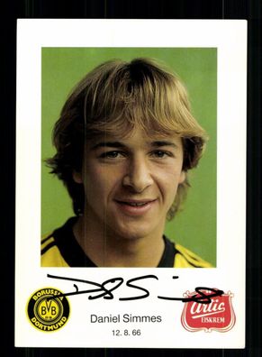 Daniel Simmes Autogrammkarte Borussia Dortmund 1983-84 Original Signiert