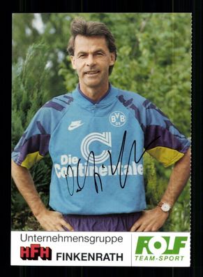 Ottmar Hitzfeld Autogrammkarte Borussia Dortmund 1991-92 1. Karte Signiert