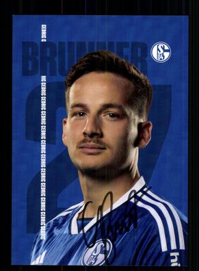 Cedric Brunner Autogrammkarte FC Schalke 04 2023-24 Original Signiert