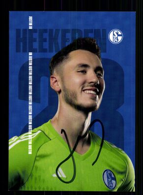 Justin Heekeren Autogrammkarte FC Schalke 04 2023-24 Original Signiert