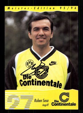 Ruben Sosa Autogrammkarte Borussia Dortmund 1995-96 Original Signiert