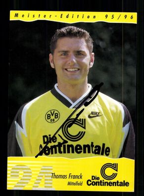 Thomas Franck Autogrammkarte Borussia Dortmund 1995-96 Original Signiert