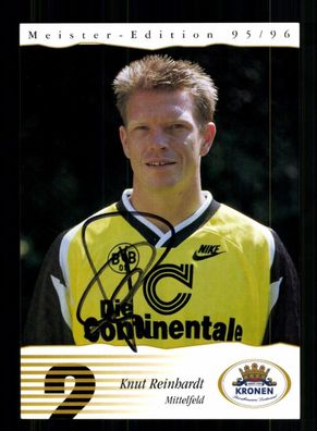 Knut Reinhardt Autogrammkarte Borussia Dortmund 1995-96 2. Karte Signiert