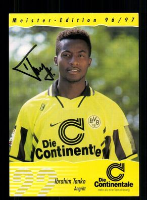Ibrahim Tanko Autogrammkarte Borussia Dortmund 1996-97 Original Signiert