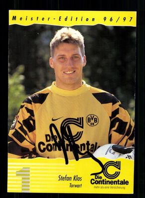 Stefan Klos Autogrammkarte Borussia Dortmund 1996-97 Original Signiert
