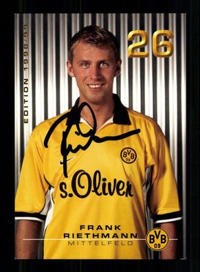 Frank Riethmann Autogrammkarte Borussia Dortmund 1998-99 Original Signiert