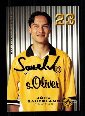 Jörg Sauerland Autogrammkarte Borussia Dortmund 1998-99 Original Signiert