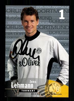 Jens Lehmann Autogrammkarte Borussia Dortmund 1999-00 Original Signiert