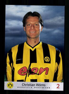Christian Wörns Autogrammkarte Borussia Dortmund 2000-01 Original Signiert