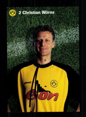 Christian Wörns Autogrammkarte Borussia Dortmund 2001-02 Original Signiert
