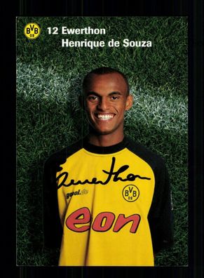 Ewerthon Autogrammkarte Borussia Dortmund 2001-02 Original Signiert