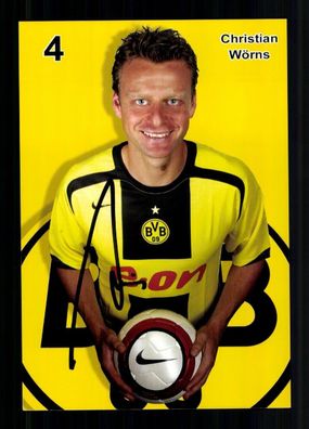 Christian Wörns Autogrammkarte Borussia Dortmund 2005-06 Original Sign.