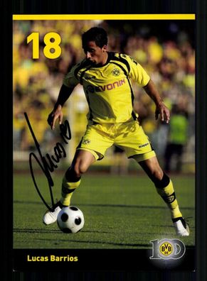 Lucas Barrios Autogrammkarte Borussia Dortmund 2009-10 Original Signiert