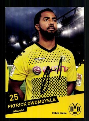Patrick Owomoyela Autogrammkarte Borussia Dortmund 2011-12 Original Signiert