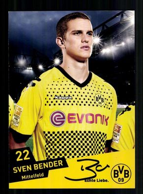 Sven Bender Autogrammkarte Borussia Dortmund 2011-12 Original Signiert