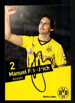 Manuel Friedrich Autogrammkarte Borussia Dortmund 2013-14 Original Signiert