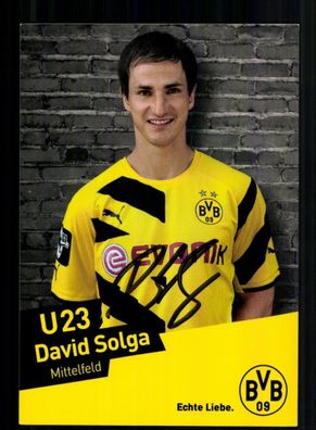 David Solga Autogrammkarte Borussia Dortmund 2014-15 Amateure Signiert