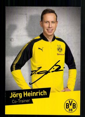 Jörg Heinrich Autogrammkarte Borussia Dortmund 2017-18 Original Signiert