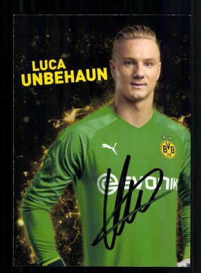 Luca Unbehaun Autogrammkarte Borussia Dortmund 2019-20 Original Signiert