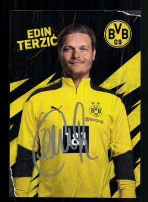 Erdin Terzic Autogrammkarte Borussia Dortmund 2020-21 Original Signiert