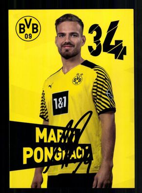 Marin Pongracic Autogrammkarte Borussia Dortmund 2021-22 Original Signiert