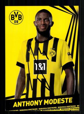 Anthony Modeste Autogrammkarte Borussia Dortmund 2022-23 Original Signiert