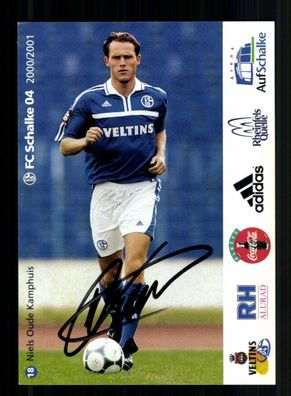 Niels Oude Kamphuis Autogrammkarte FC Schalke 04 2000-01 Original Signiert