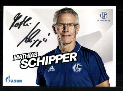 Mathias Schipper Autogrammkarte FC Schalke 04 2017-18 Original Signiert