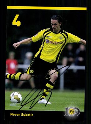 Neven Subotic Autogrammkarte Borussia Dortmund 2009-10 Original Signiert