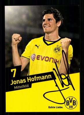 Jonas Hofmann Autogrammkarte Borussia Dortmund 2013-14 Original Signiert