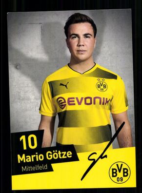 Mario Götze Autogrammkarte Borussia Dortmund 2017-18 Original Signiert