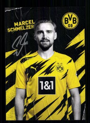 Marcel Schmelzer Autogrammkarte Borussia Dortmund 2020-21 Original Signiert