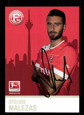 Stelios Malezas Autogrammkarte Fortuna Düsseldorf 2012-13 Original Signiert