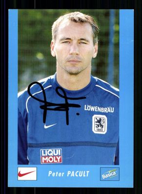 Peter Pacult Autogrammkarte TSV 1860 München 2002-03 Original Signiert