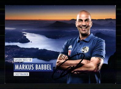Markus Babbel Autogrammkarte FC Luzern 2017-18 Original Signiert