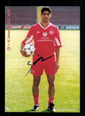 Ibrahim Samir Autogrammkarte 1 FC Kaiserslautern 1998-99 Original Signiert