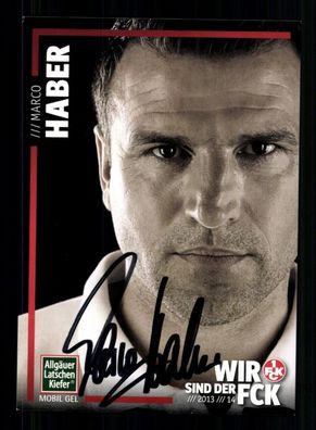 Marco Haber Autogrammkarte 1 FC Kaiserslautern 2013-14 Original Signiert