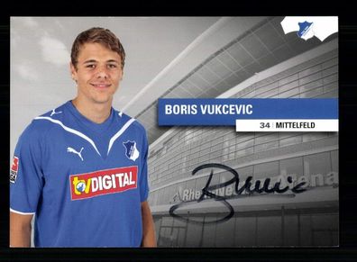 Boris Vukcevic Autogrammkarte TSG Hoffenheim 2009-10 Original Signiert