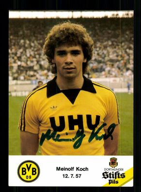 Meinolf Koch Autogrammkarte Borussia Dortmund 1981-82 Original Signiert