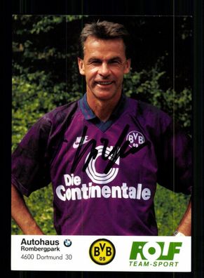 Ottmar Hitzfeld Autogrammkarte Borussia Dortmund 1992-93 Original Signiert