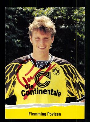Flemming Povlsen Autogrammkarte Borussia Dortmund 1994-95 Original Signiert
