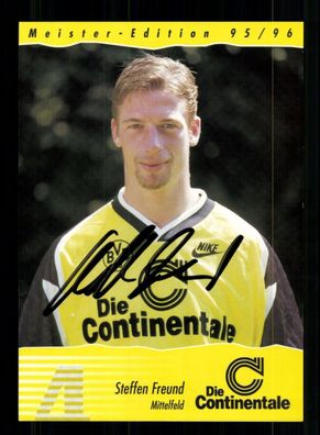 Steffen Freund Autogrammkarte Borussia Dortmund 1995-96 Original Signiert