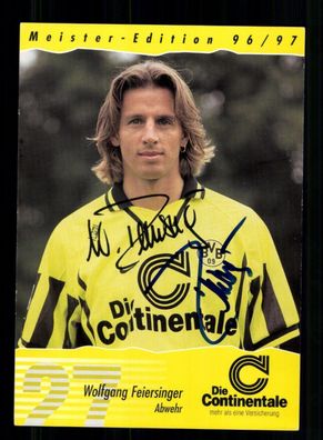 Wolfgang Feiersinger Autogrammkarte Borussia Dortmund 1996-97 Original Signiert
