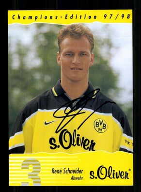 Rene Schneider Autogrammkarte Borussia Dortmund 1997-98 Original Signiert
