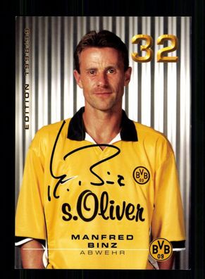 Manfred Binz Autogrammkarte Borussia Dortmund 1998-99 Original Signiert