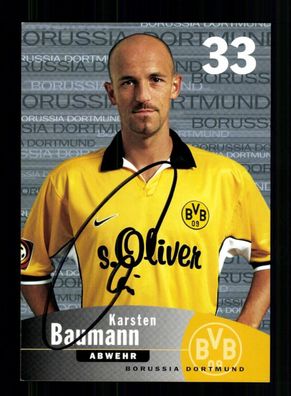 Karsten Baumann Autogrammkarte Borussia Dortmund 1999-00 Original Signiert