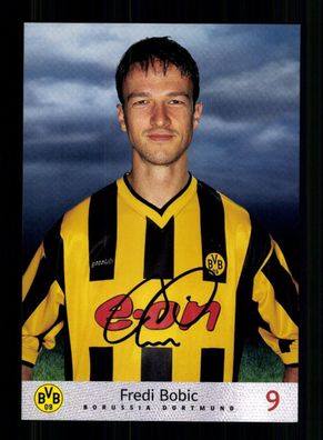 Fredi Bobic Autogrammkarte Borussia Dortmund 2000-01 Original Signiert