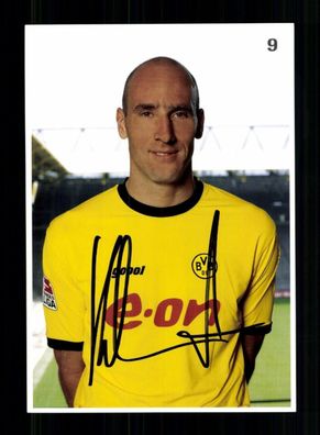 Jan Koller Autogrammkarte Borussia Dortmund 2003-04 Original Signiert